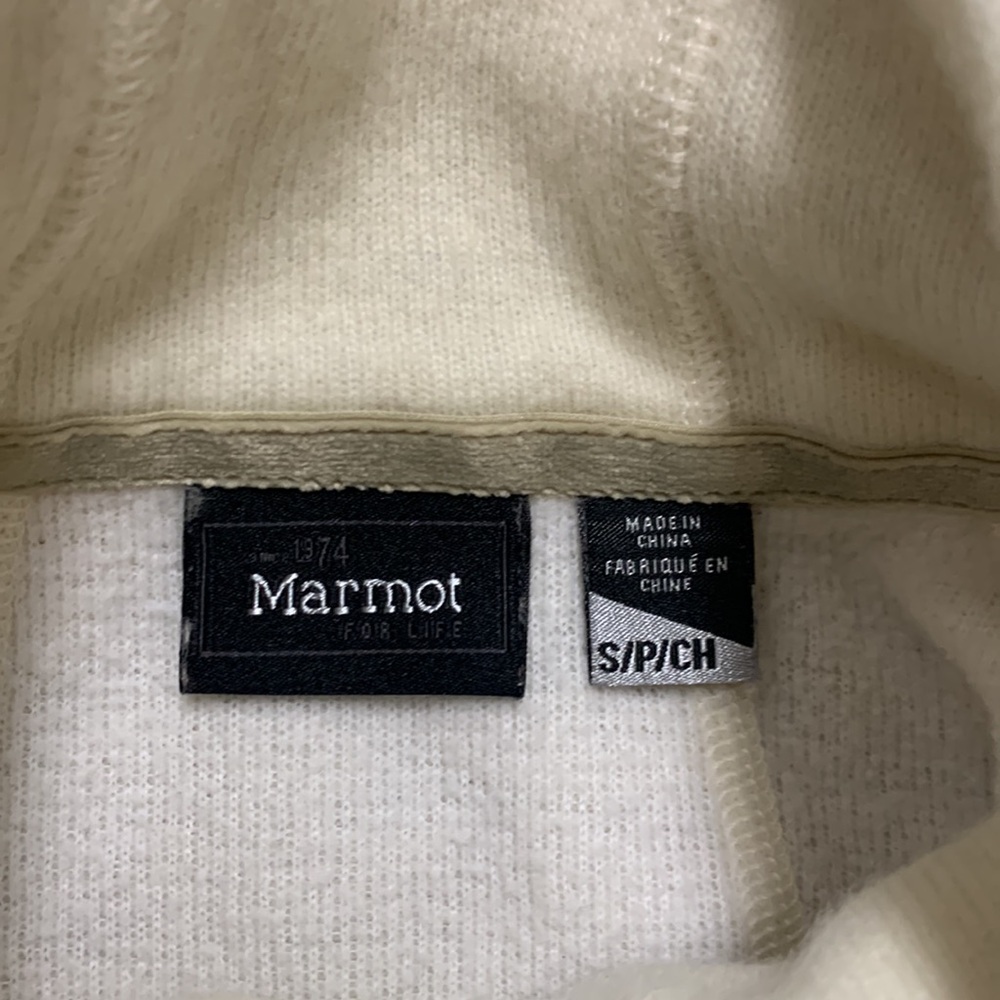 Marmot Wool Women’s Cream Button-Up Fleece Jacket - Picture 7 of 9